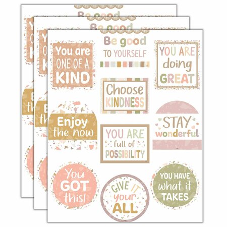 TEACHER CREATED RESOURCES Terrazzo Tones Positive Sayings Accents, 90PK 7219